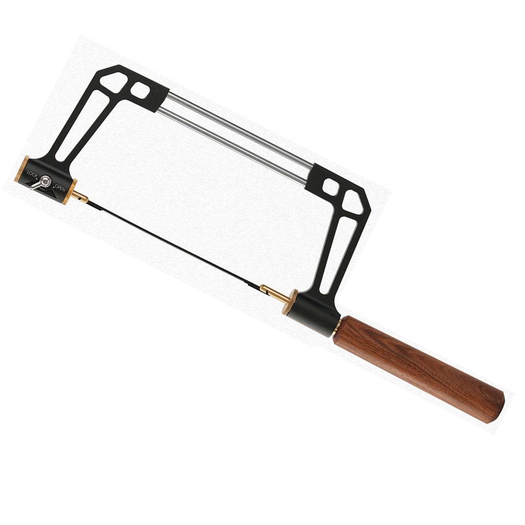 Coping Saw Round Wooden Handle Aluminum Alloy U Type Wire Frame Saw with 15T 18T 24T HSS Blades for