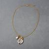 Vintage Heavy Industry Creates Double-Sided Embossed Sun God Apollo Ancient Coin Natural Pearl Pendant Necklace