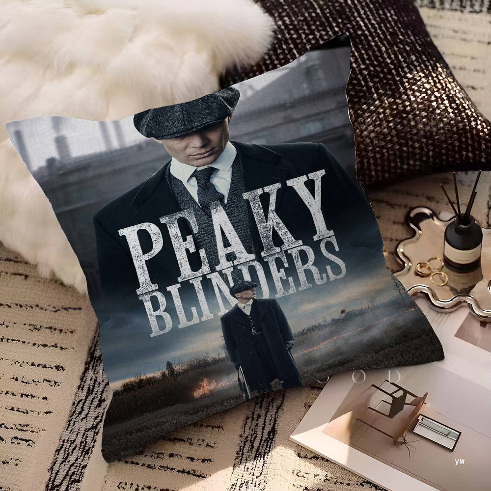 Подушка с принтом P-Peaky B-Blinders Подарки Мебель для домашнего офиса Спальня Диван Автомобильная Подушка Чехол 45x45см 12x12Inch