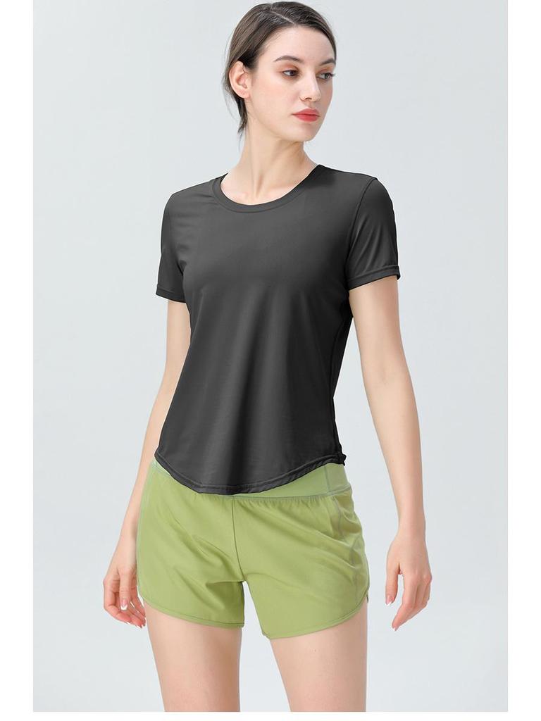 Ice-Cool Breathable Yoga T-Shirt: Quick-Dry, Moisture-Wicking Fitness Top