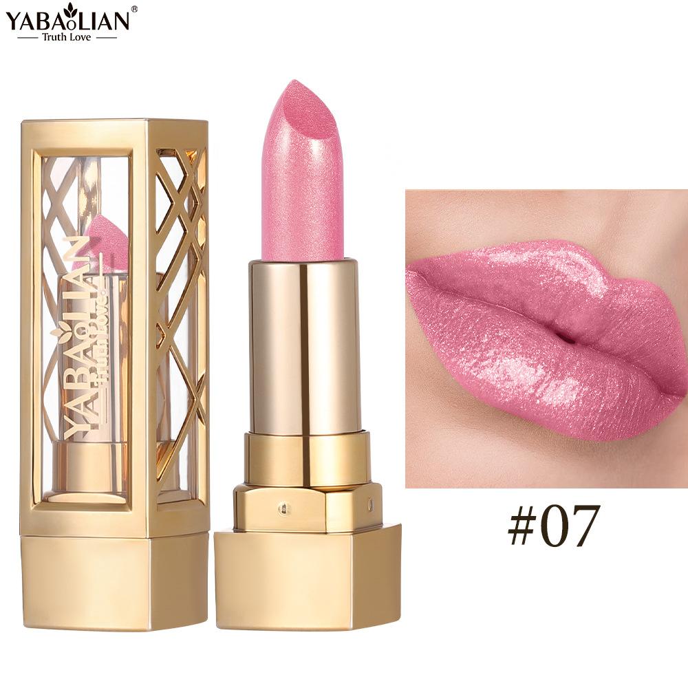 Rossetto lucido perlato, rossetto impermeabile micro-glitter colorato, rossetto specchio perlato e smalto labbra idratante nude opaco