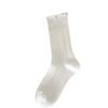 Lace Socks for Women in Autumn and Winter, Mid-calf Warm Cotton Socks, High-calf Pile Socks, Solid Colors, Versatile