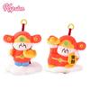 God Of Wealth Plush Toy Set With Magnetic Stickers For Cultural Decor