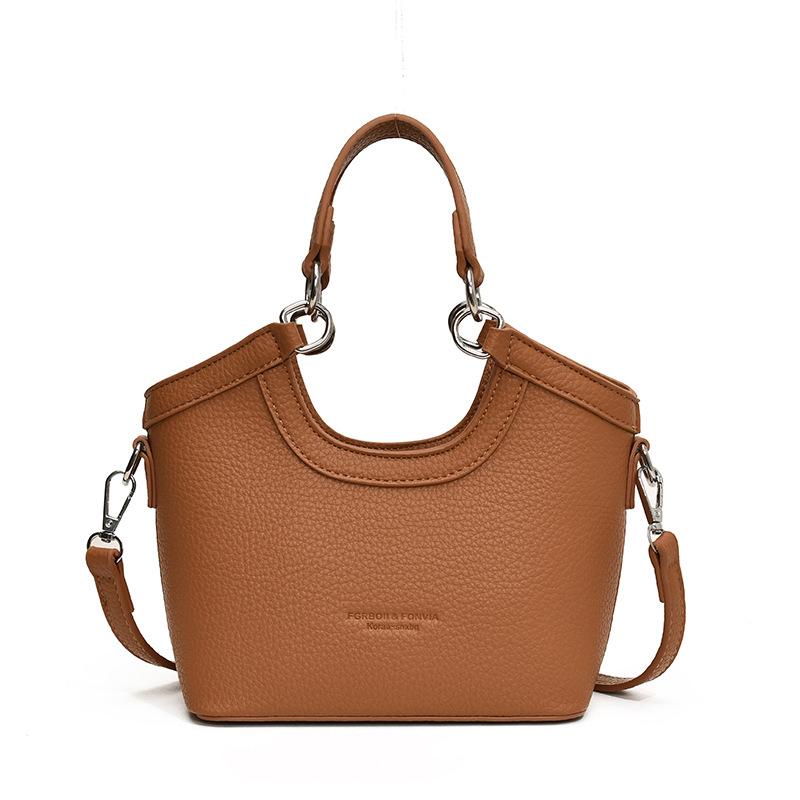 Retro PU kožená dámská taška přes rameno texturovaná černá tašky ležérní dopis všestranná taška přes rameno kyvadlová nová