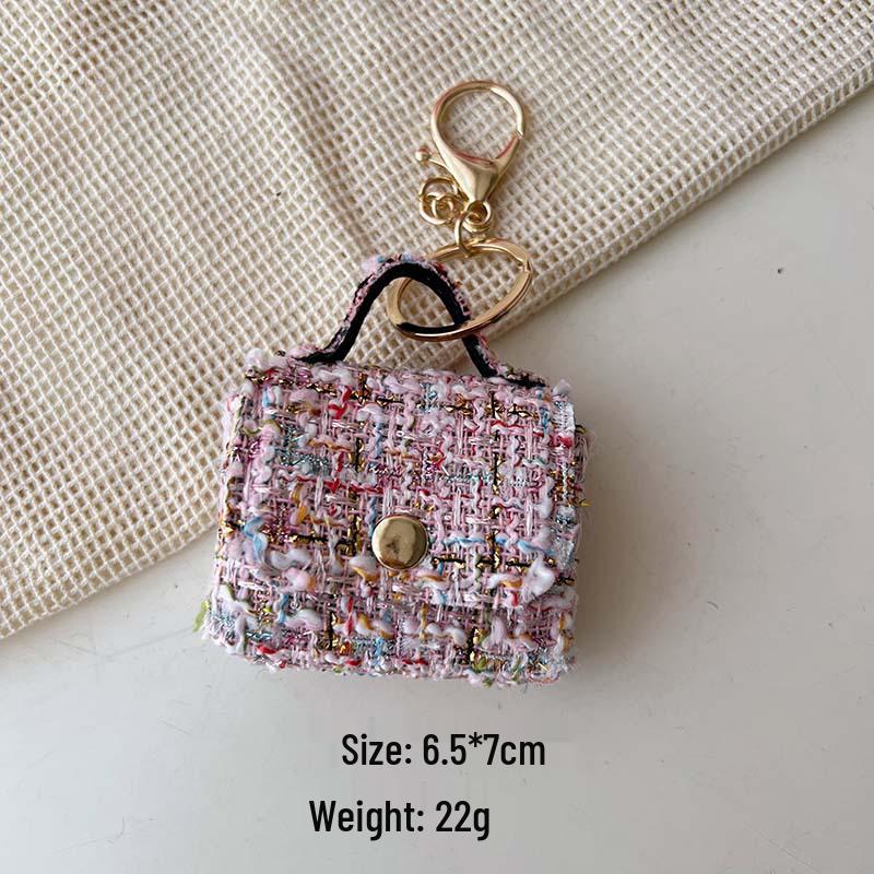 Fashion Mini Bag Keychain: Charm Pendant, Backpack, Handbag, Coin Purse, and Earphone Storage.