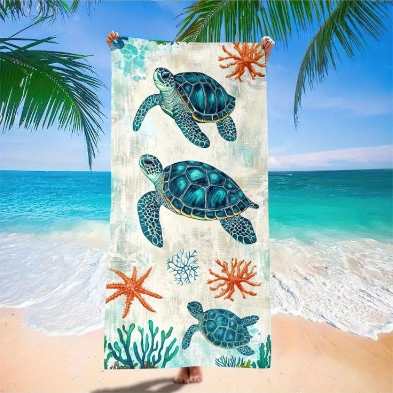 

1pc Microfiber Large Quick-Dry Sand-Free Lightweight Foldable Aquatic Animal Swim Workout Mat Travel Camping Yoga Gym Absorbent W30*H60(CM)