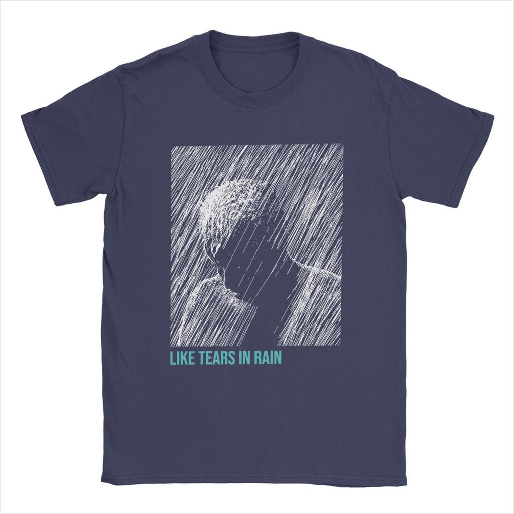 Blades Runners Like Tears In Rain T-Shirts für Herren Baumwolle Vintage T-Shirts Rundhalsausschnitt 2049 Y2k Harajuku T-Shirt Kurzarm Neu