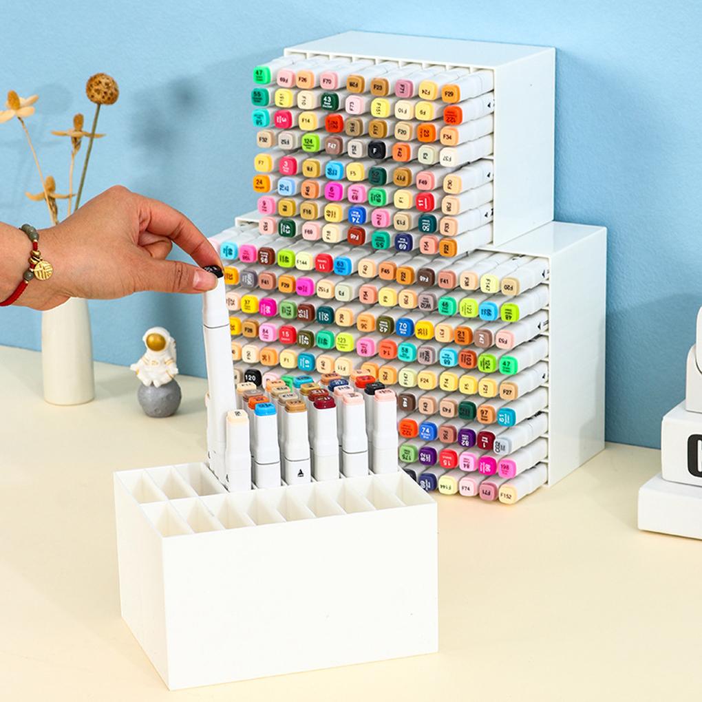 2PCS Display Stand Side Drawer Vertical Plastic Smooth Storage Rack Single Grid Multi Layer Sturdy Pen Box Earrings