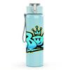 1PC B Boy Graffiti Letter 750ml Color Plastic Sports Water Bottle Leakproof Flip Straw Lid Suitable for Sports Office Home Use