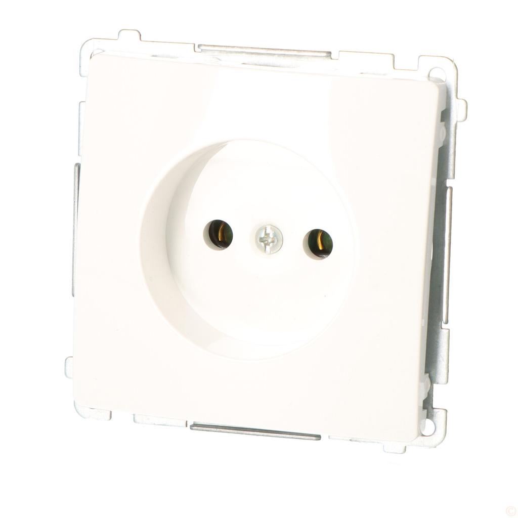 Single socket without grounding BMG1.01/11 Basic module white