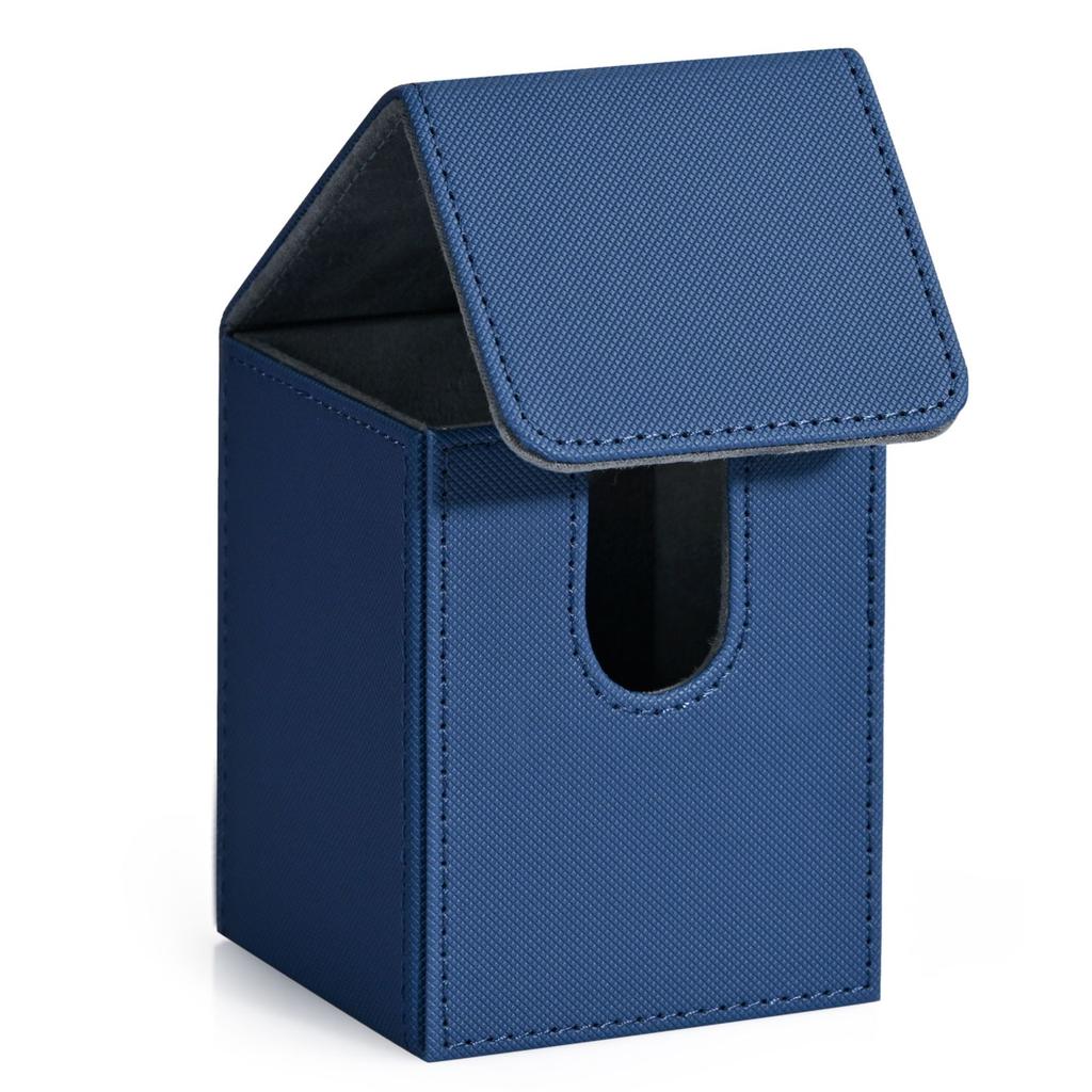 Card Deck Box,Card Storage Box holds 100+ Single Sleeved Cards, PU Leather Magnetic Closure for Magic cards TCG cards