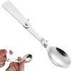 Portable Compact Folding Cutlery, Stainless Steel Folding Spoon, Suitable for Outdoor Camping Hiking Cutlery (3 Pack)