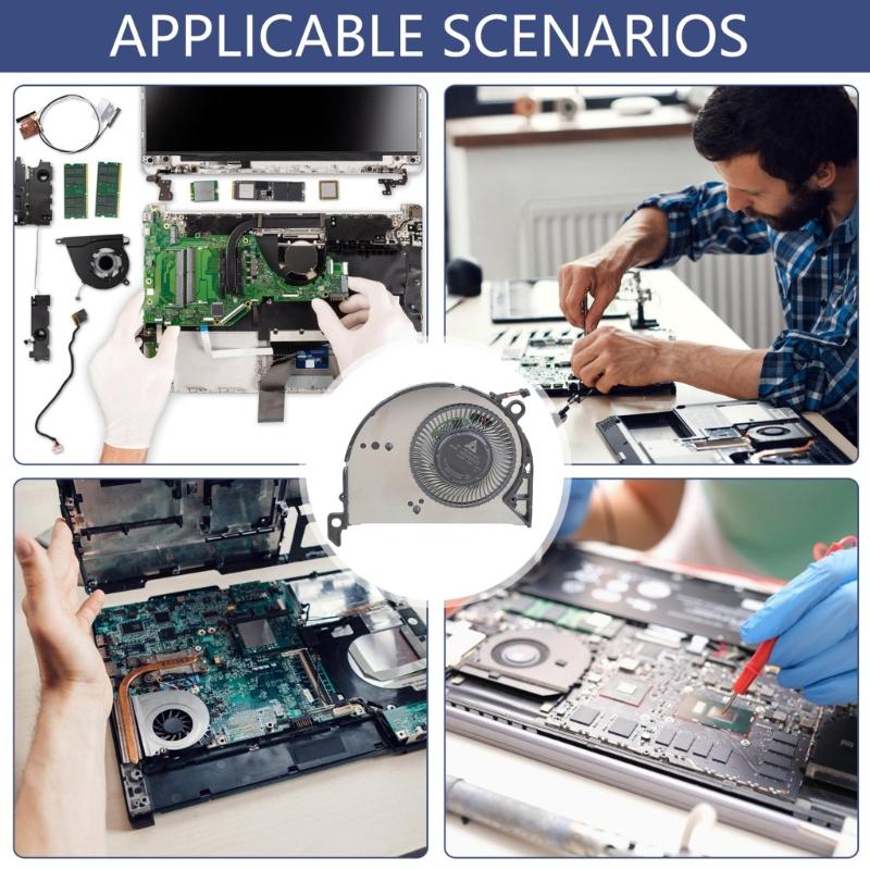 Durablity Metal Heatsink Cooling Fan For Laptop Replacement Quiet Operations Easy Maintenance Stable Heat Dissipation