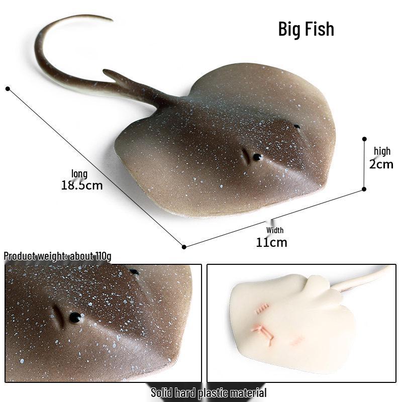 Children's Cognitive Toy: Giant Manta Ray, Stingray, Batfish, Sunfish Figurine