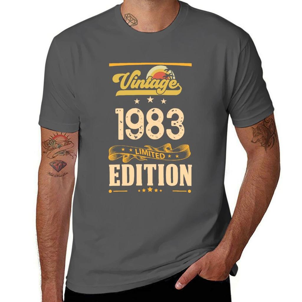 Edition Vinage 1983 Unisex Limited Years 40 Unisex Old Tshirt Antipilling Casual Tshirt