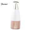 Shampoo Dispenser Bottle Ceramic Soap for Bathroom, 350/380ML Hand with Large Capacity Lotion Pump, Refillable Liquid Soap, and Pump