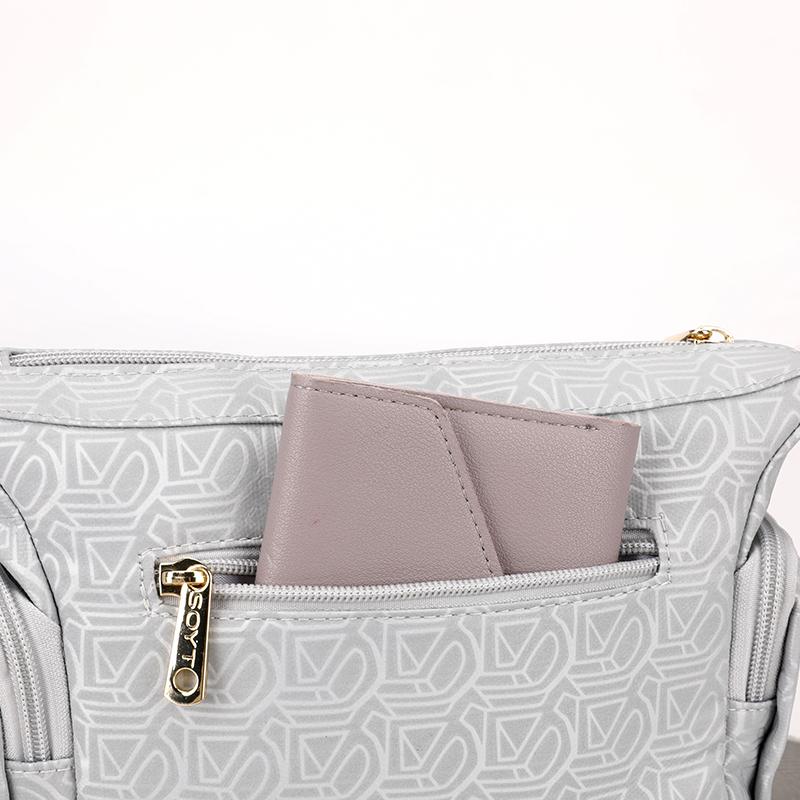 Women's Nylon Tote Bag Shoulder Bag Multi-compartment Mother Bag Lightweight Crossbody Bag
