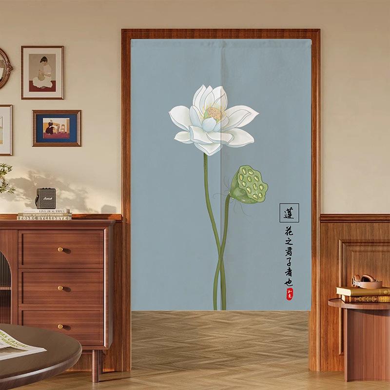 Hochwertiger, stanzfreier Toiletten- und Türdurchgangs-Trennvorhang für Bad und Schlafzimmer - Ölbeständiger Halber Vorhang für Küchengebrauch