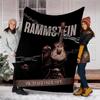 1pc Rammstein1 Theme Blanket - Digital Print, Polyester, Cozy for All Seasons, Perfect for Outdoor, Camping, and Travel