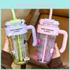 High Capacity Plastic Portable Handle Office Cup 2024 New Summer Stylish Girls Water Bottle