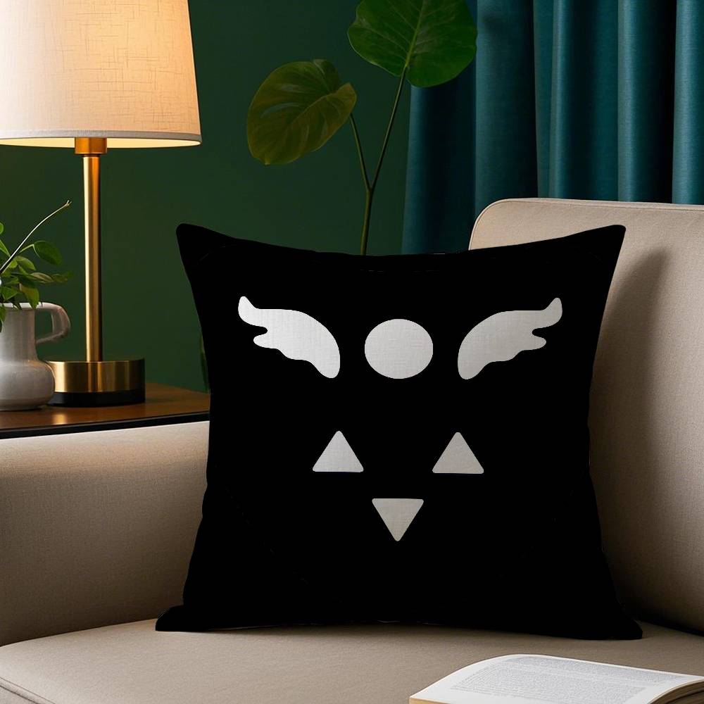 Spiel D-Deltarunes Kissenbezug Plüschstoff Weicher Kissenbezug Beidseitiger Druck Sofakissenbezug Wurfkissen