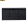75gal 280L Outdoor Garden Plastic Storage Deck Box Chest Tools Cushions Toys Lockable Seat BLACK