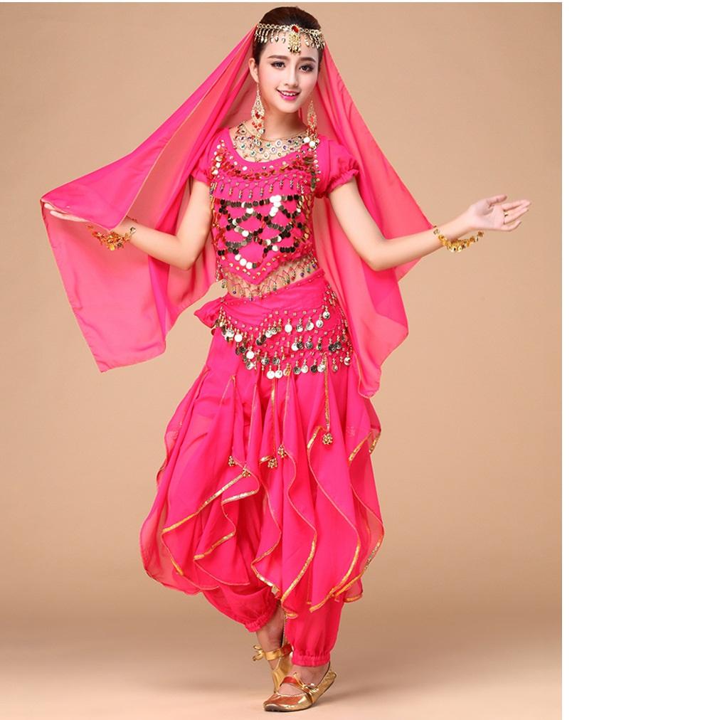 Costume da Danza del Ventre Femminile Primavera ed Estate Costume da Danza Indiana Costume da Esibizione Costume da Esibizione sul Palco Costume da Allenamento per Adulti Femminile Rotante