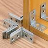 10/50Pcs L-Shaped Corner Brackets 90° Metal Corner Connector Shelf Wall Bracket Fixing Household Furniture Hardware Accessories