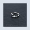 Silver-Plated Adjustable Bamboo Joint Ring for Women - Fashionable and Personalized Korean Style Finger Ring