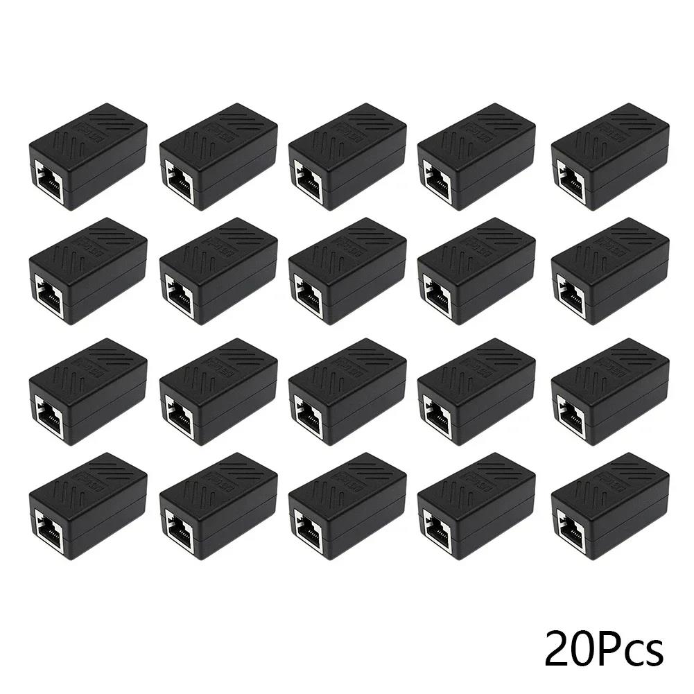 1/5/10/20PCS Ethernet Cable Extender RJ45 CAT5 CAT6 CAT6a Coupler Extender Adapter Connector Ethernet Coupler Female To Female