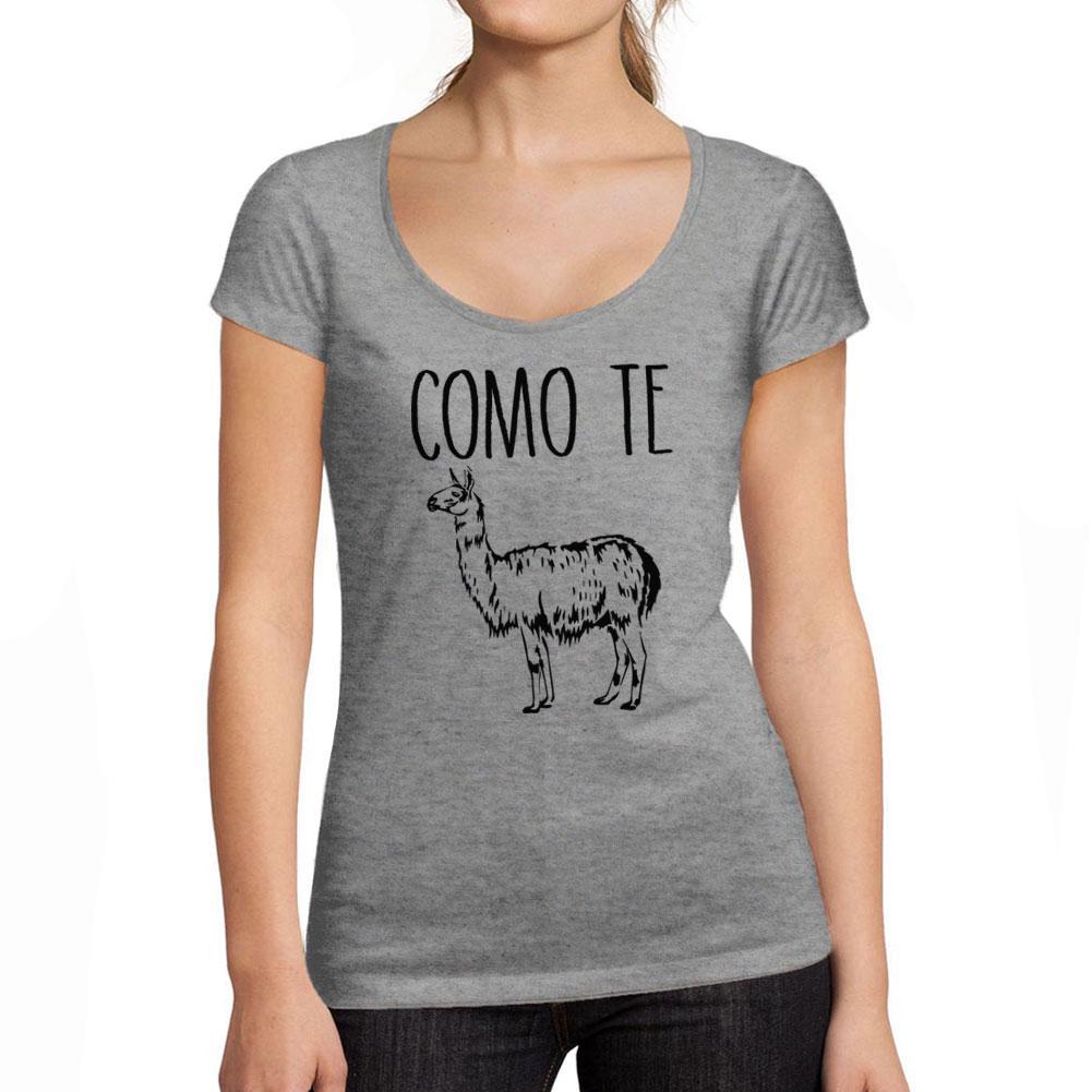 Ultrabasic Tee-Shirt Femme Col Rond Decollete Como Te Lama