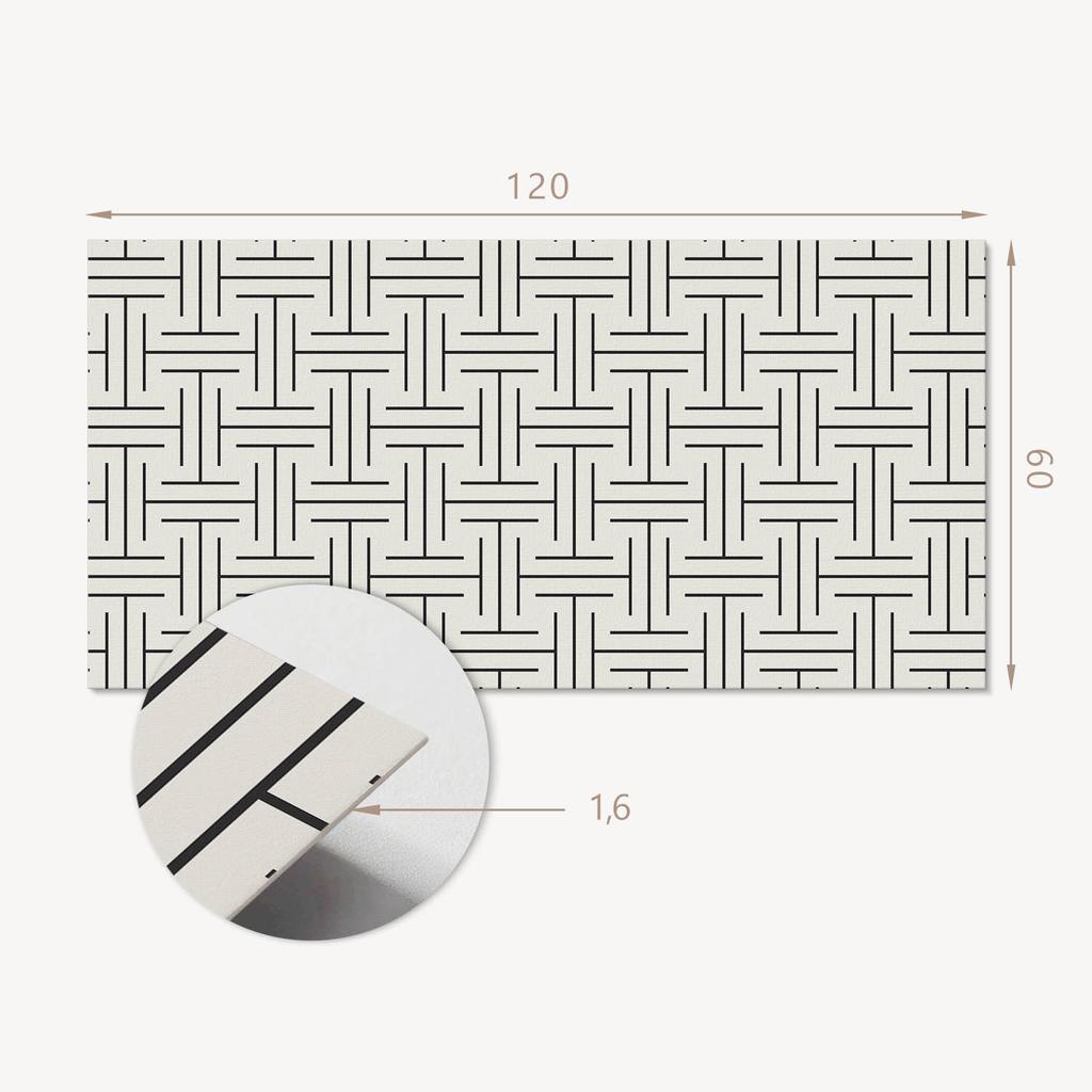 Self-Adhesive Vinyl Panel With Decorative Print 120x60 cm Geometric Checkered Pattern