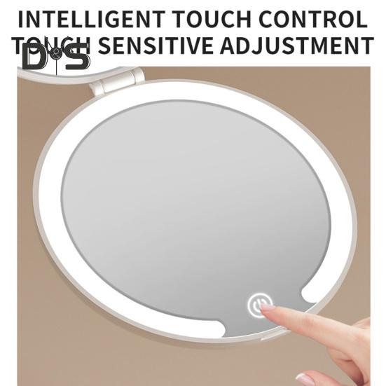 LED Lighted Makeup Mirror 3 Colors Lighting Adjustable Flip Mirror USB Rechargeable Portable Travel Mini Vanity Mirror with Lamp