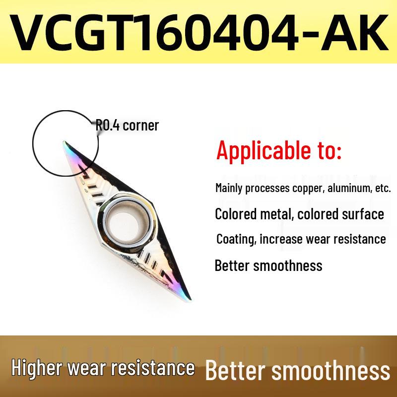 35° Diamond Blade CNC Lathe Inserts VCGT160404 VBGT110302 for Aluminum