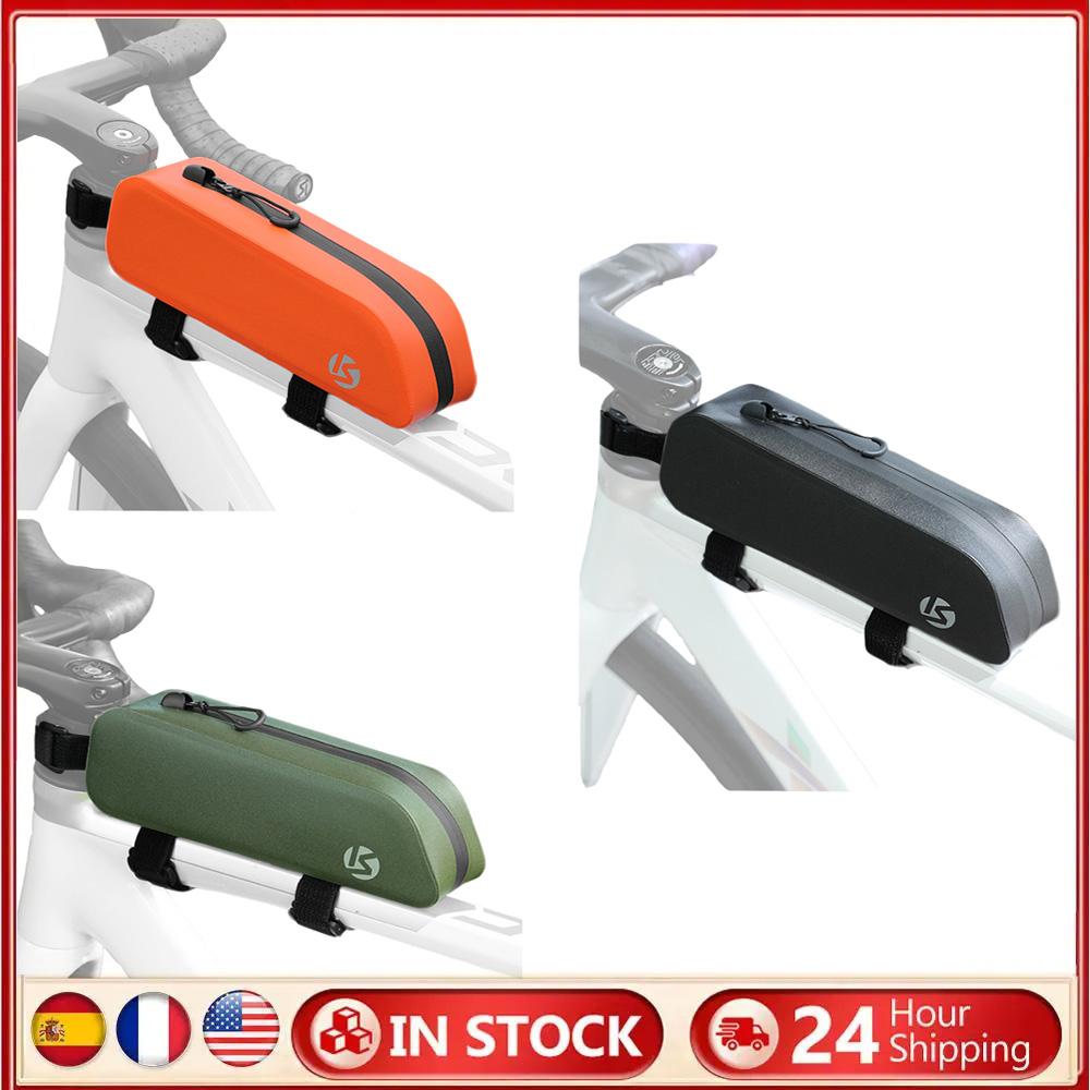 Bike Top Tube Bag Waterproof Bike Front Frame Bag Reflective Top Tube Riding Bag Cycling Accessories Pouch for Night Riding