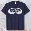 Snow Goggles Mountain View Shirt Skiing Snowboarding Winter Sports Graphic Tshirt Unisex Streetwear Top Cotton Unisex Tees