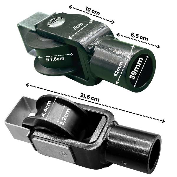 Koło łańcucha podnośnika dwukolumnowego z uchwytem (39mm)