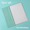 5Pc/Set A4 Transparent Folder Thickened Plastic Folder File Water-Repellent Test Paper Storage Bag Office Document Classification Bag