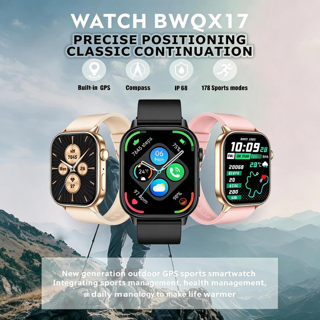 LUCKY START 2026 For Android IOS GPS Smart Watch Women 2.01" HD Screen Heart Rate Bluetooth Call Compass IP68 Waterproof Men Smartwatch