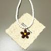 Y2K Bunte Blume Anhänger Halskette für Damen Handgemacht Perlen Schlüsselbein Kette Charm Halsband Choker Dopamin Süßer Schmuck Geschenke