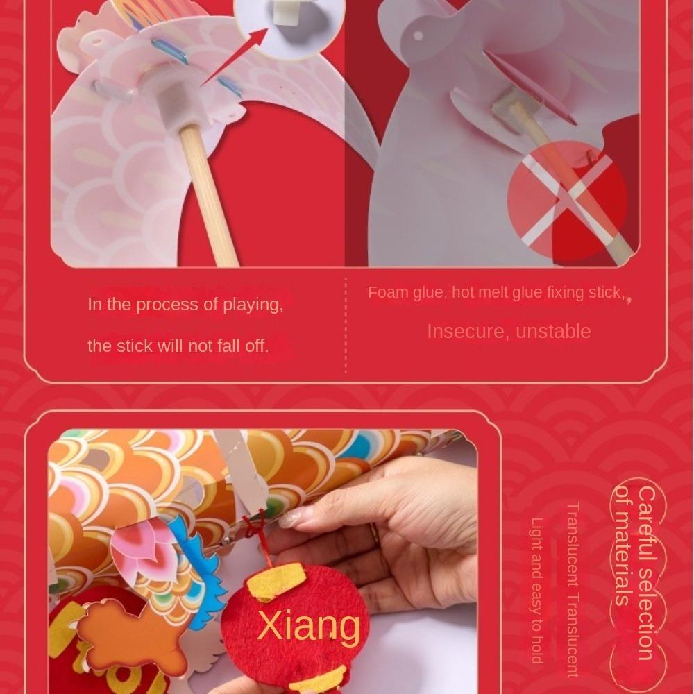 Chinese Style Dragon Lantern Flying Mid-Autumn Festival Lantern Portable Dragon Lantern  Kids