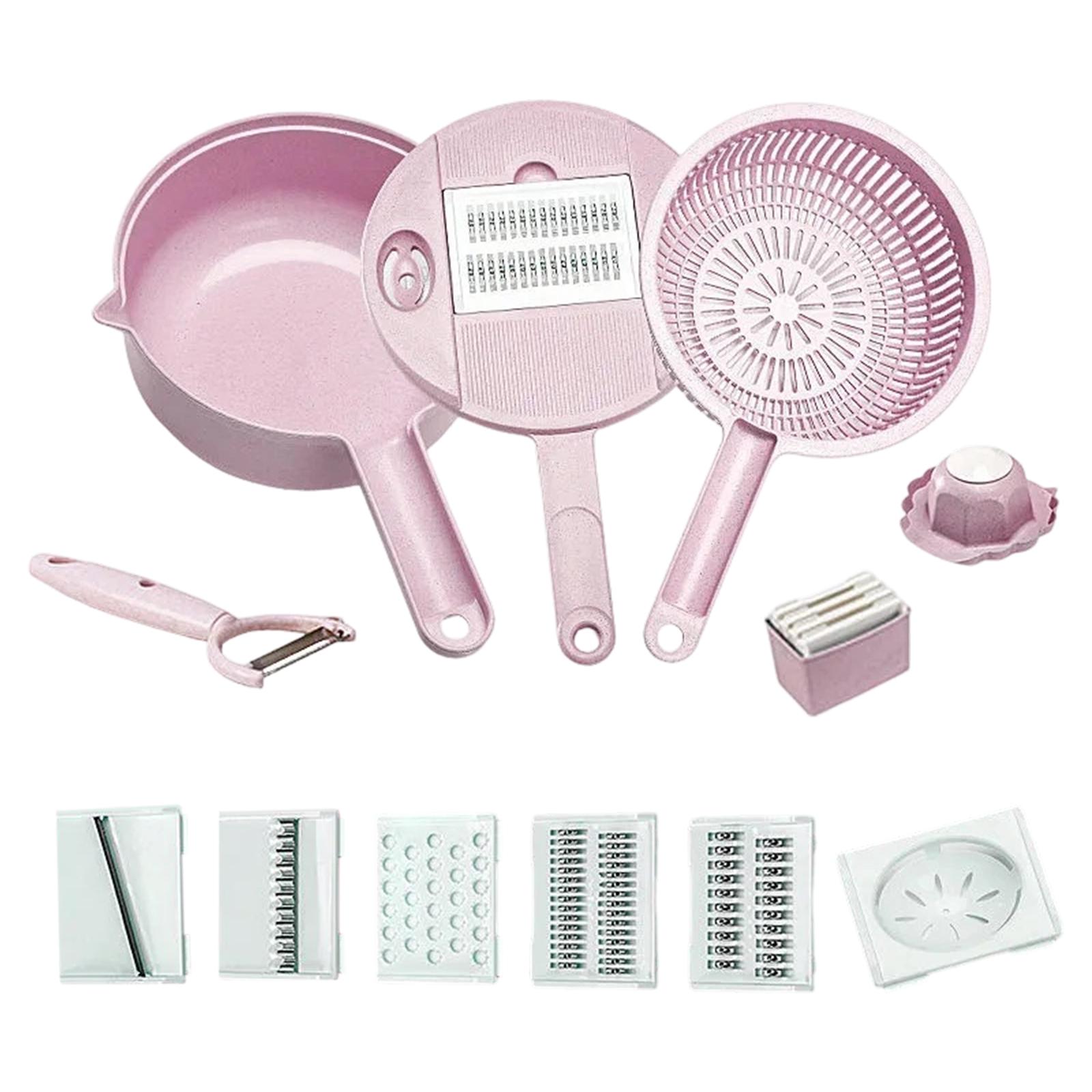 

Multifunctional Vegetable Cutter With Insert Plate For Shredding Potatoes, Coarse Shredder, Household Grater, Hand-friendly Shredder . One Size рожевий