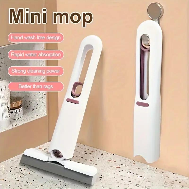 Cleaning Supplies Mini Squeeze Mop Home Kitchen Car Cleaning Mop Desk Cleaner Glass Sponge Cleaning Mop Household Cleaning Tools