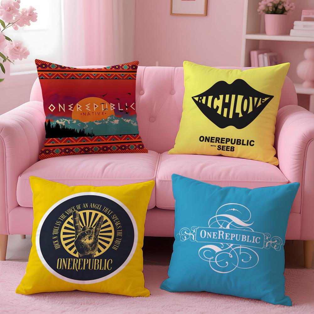 Pop Onerepublic Cushion Cover Cushion Cover Set 4Pcs 50X50 45X45 40X40 Pillowcase Decorative Sofa Home Decor