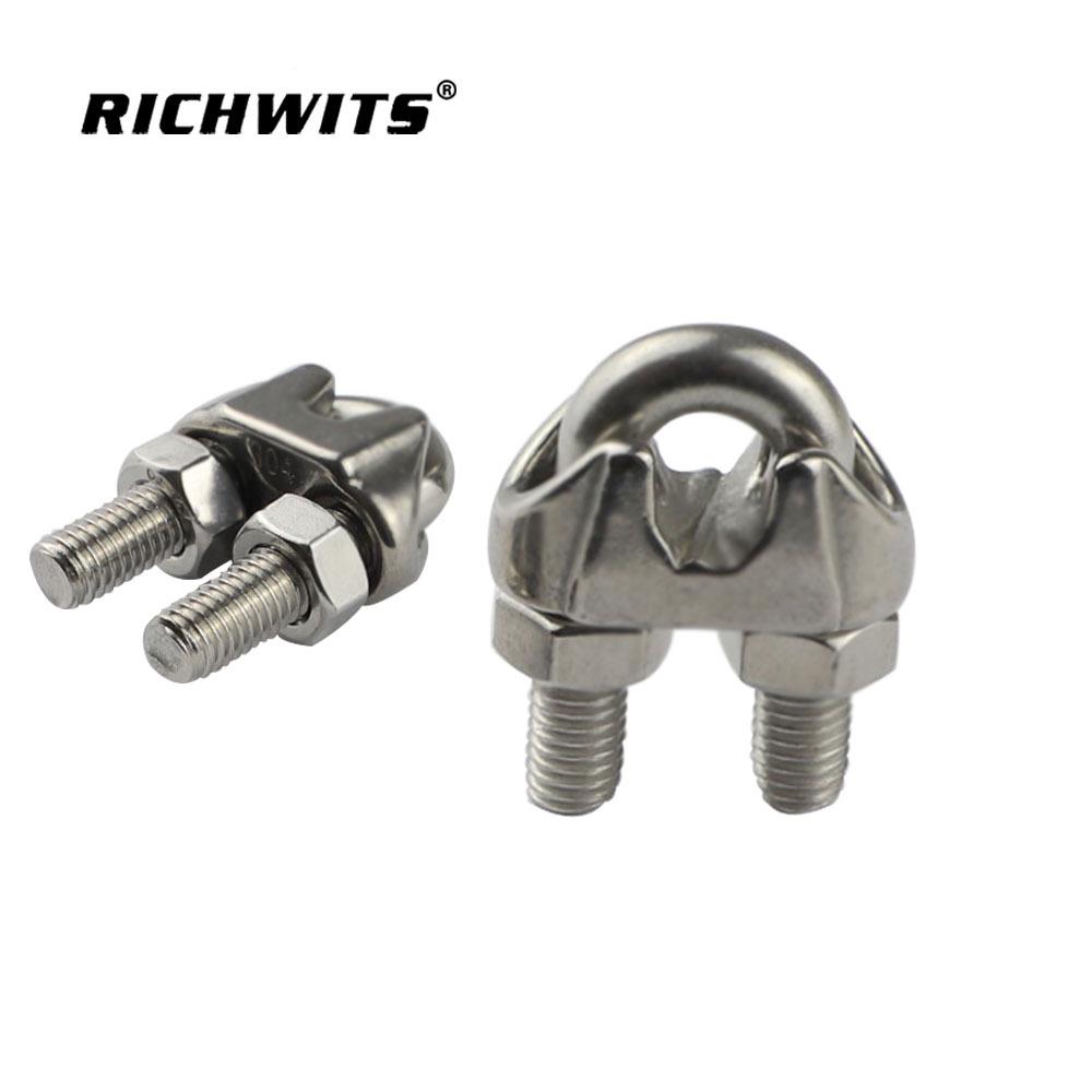 Stainless Steel Malleable Iron U-Bolt Wire Rope Clip 1/8  304 weight 18g