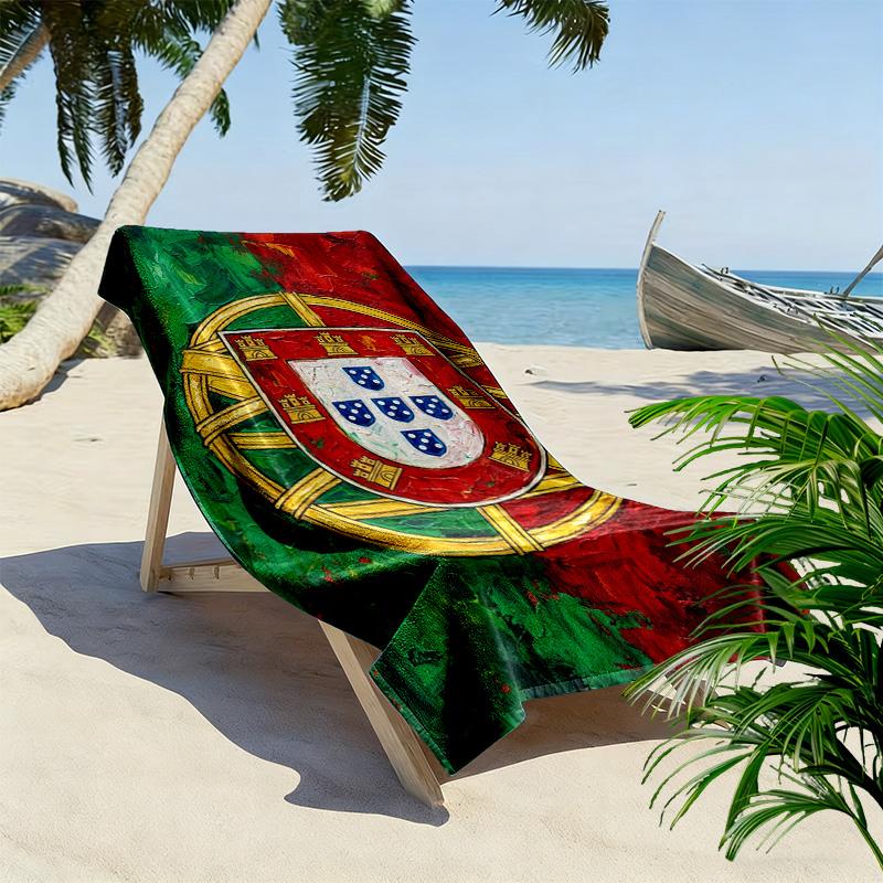 Vibrant Portuguese Heritage Beach Towel Outdoor Camping Beach Towel for Vacation Photos Outdoor Pool Towel Swim Quick-drying Swim Towel Beach