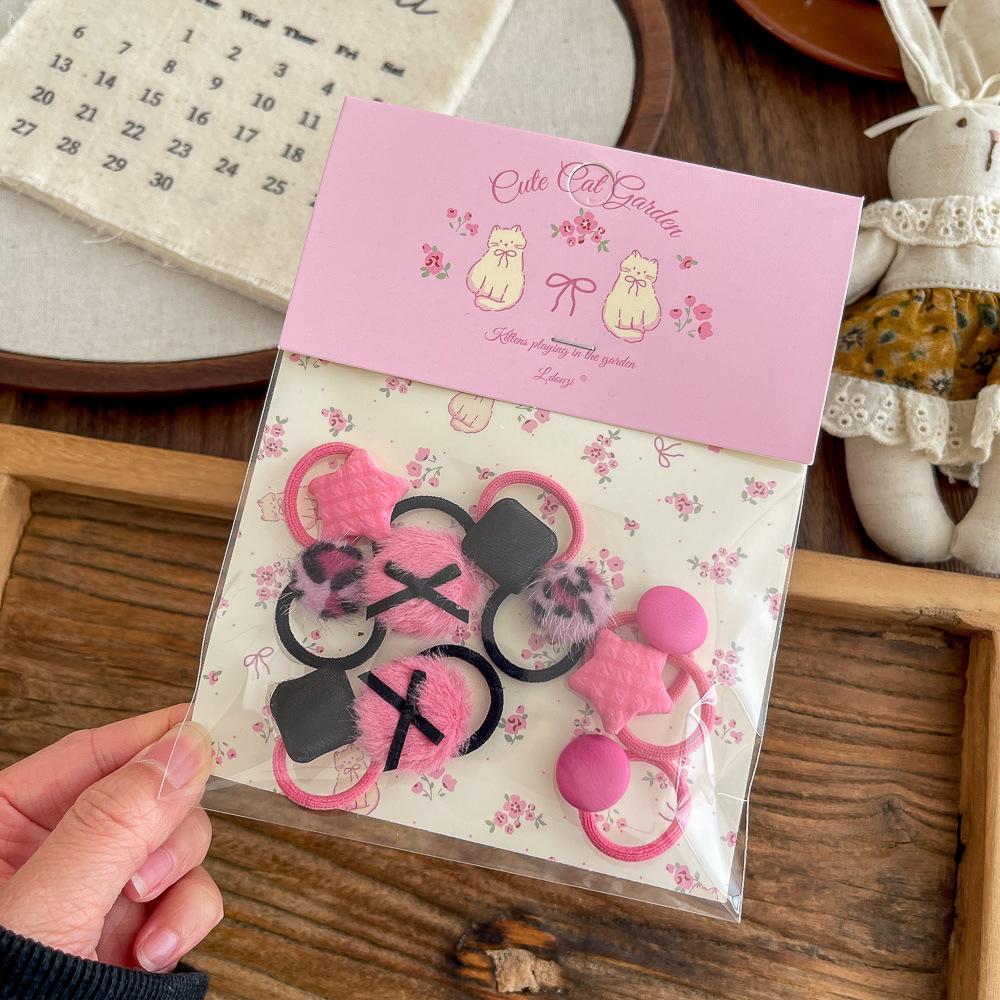 10pc mini faixa de cabelo do bebê kawaii dos desenhos animados floral animal elástico corda de cabelo para a criança menina pequena tumb faixa de cabelo adorável headwear