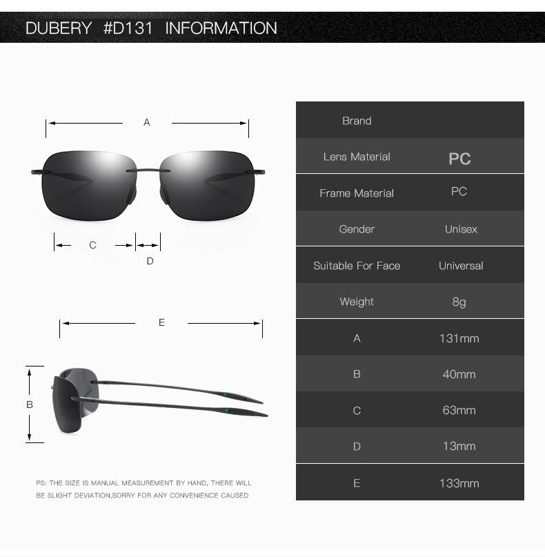 New Men's Rimless Sunglasses Sport Driving Sunglasses Ultra Light Rimless Glasses
