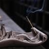 1pc, Purple Clay Handicrafts Dragon Home Ornaments Backflow Incense Burner Incense Stick Holder (Without Incense)