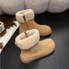 Snow Boots for Women's 2026  Winter New Plush Thickened Short Boots Retro Warm Fluffy Cotton Shoes Women's Flats Boot Women